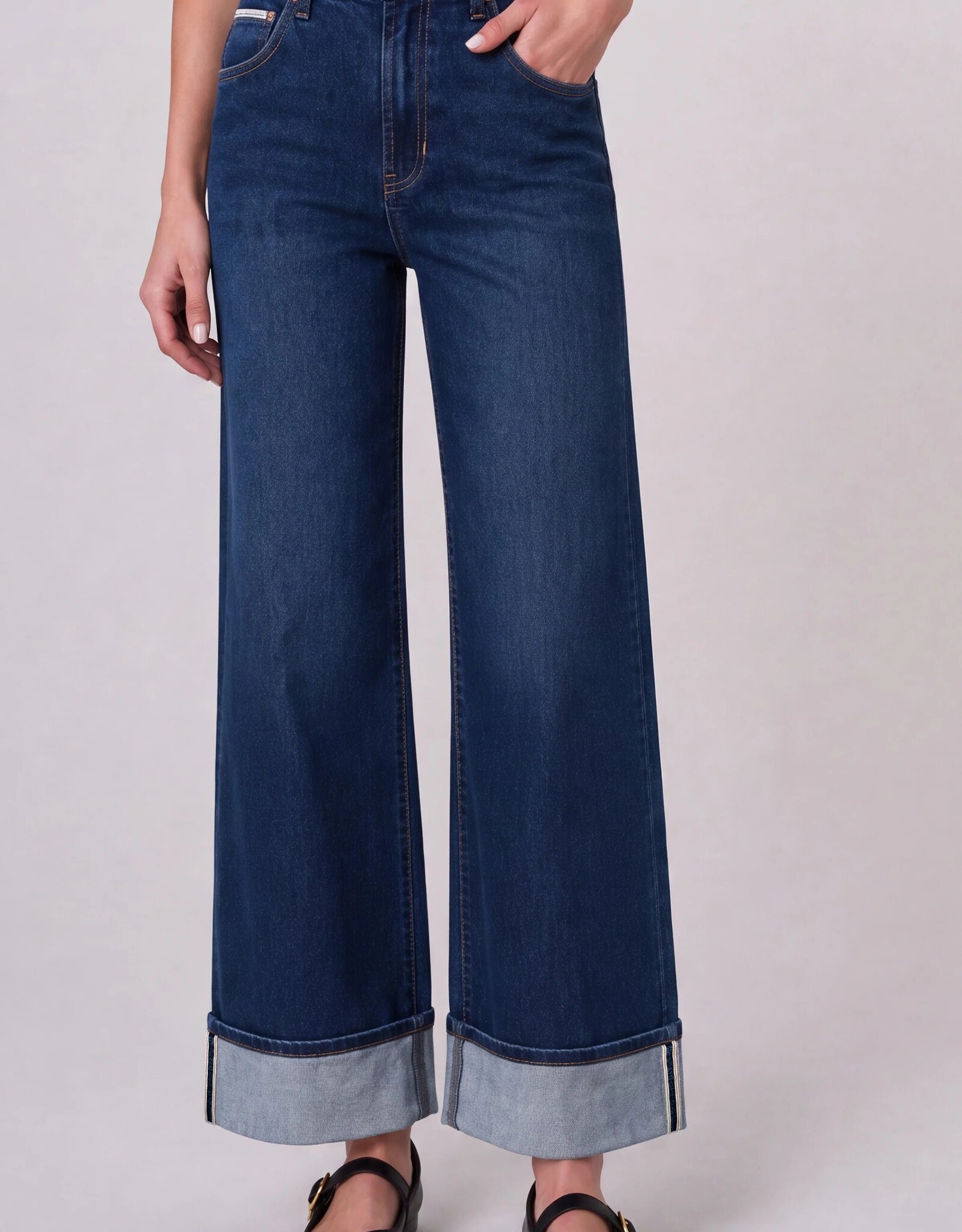 Liverpool Morgan High Rise Cuffed Selvedge Cosmic Dust