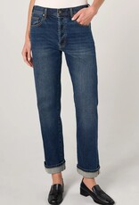 Liverpool Sloane Slouchy Girlfriend Cuffed-Selvedge Comet Blue
