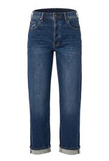 Liverpool Sloane Slouchy Girlfriend Cuffed-Selvedge Comet Blue