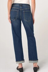 Liverpool Sloane Slouchy Girlfriend Cuffed-Selvedge Comet Blue