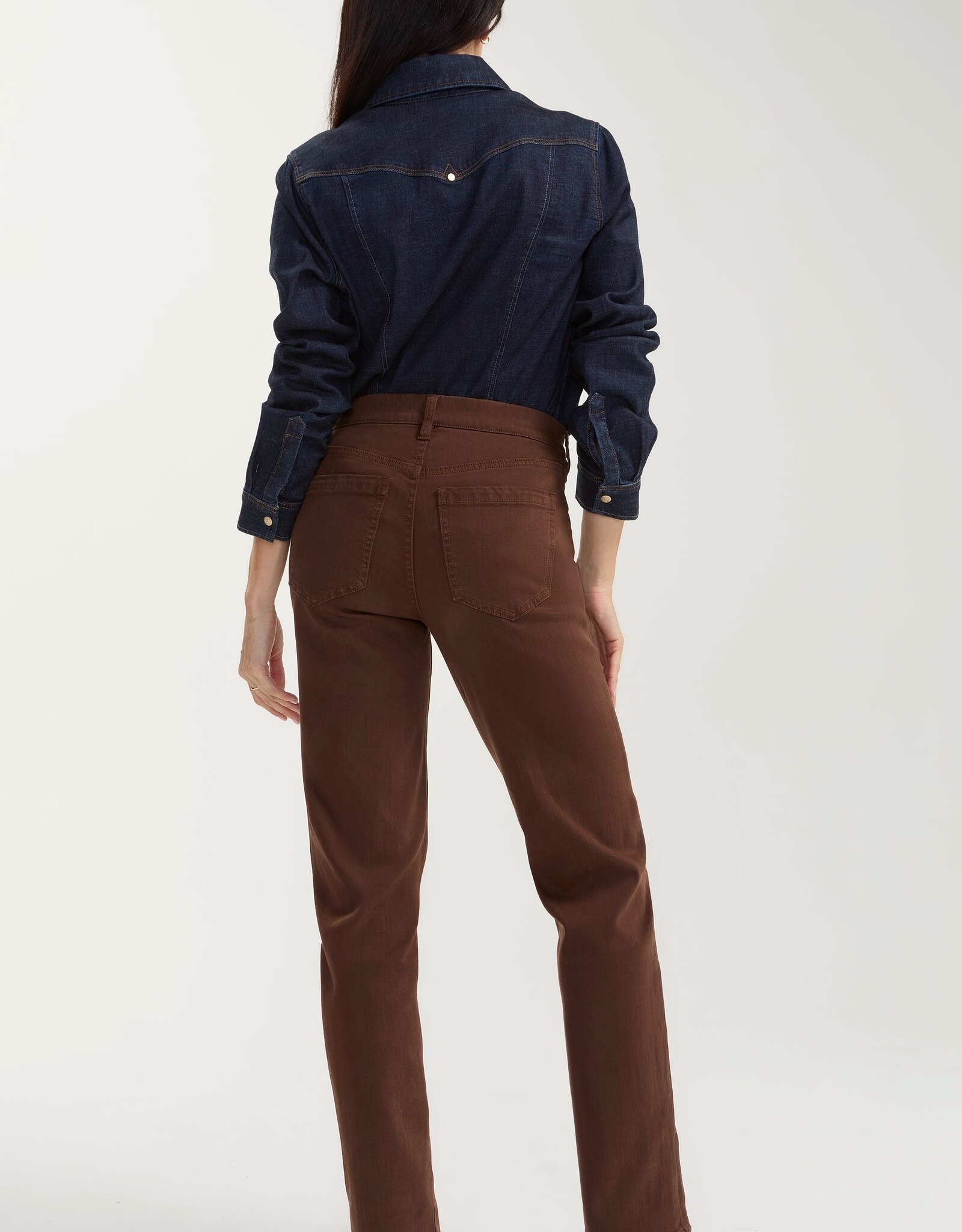 Liverpool Kennedy Comfort Waist Striaght Brown