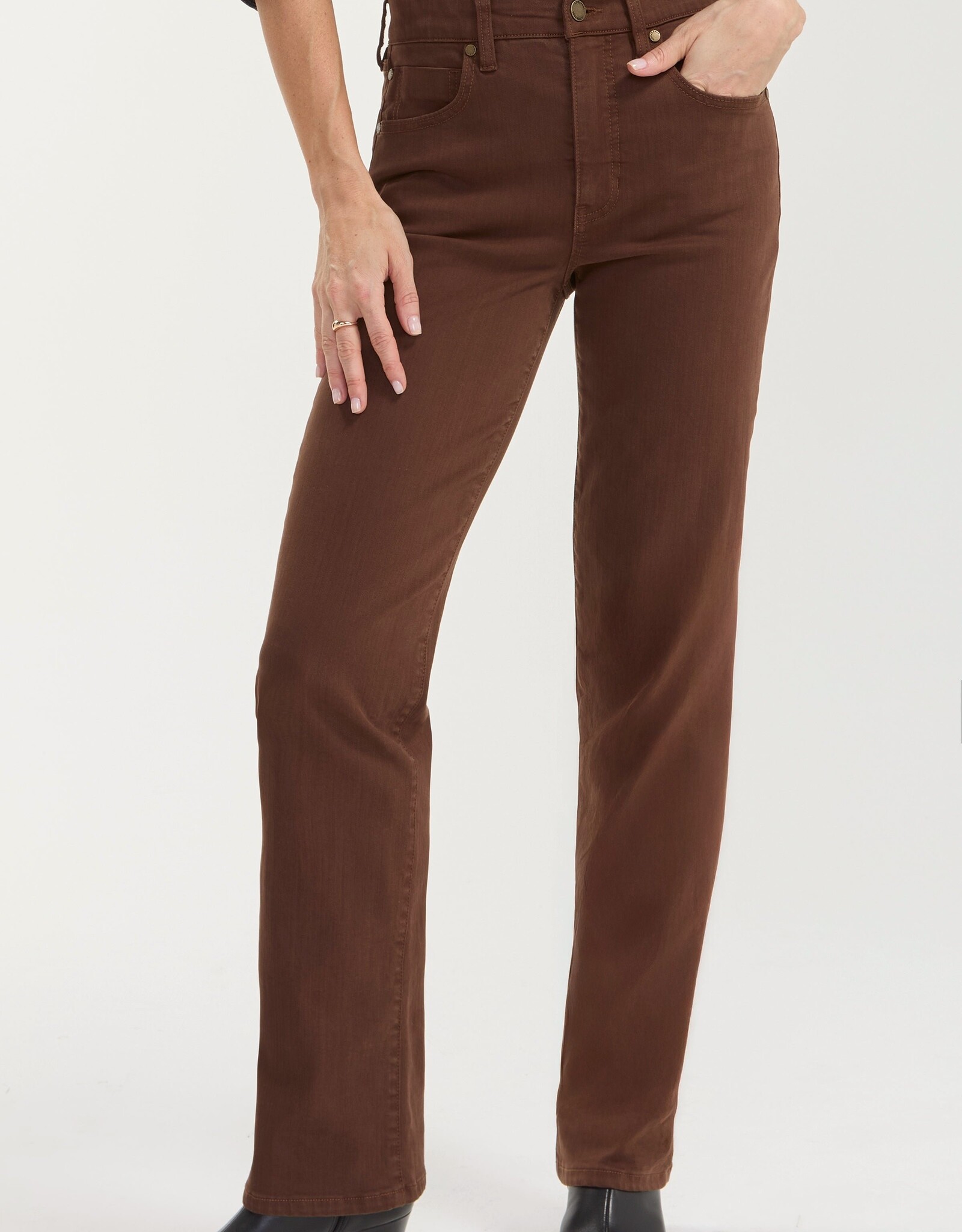 Liverpool Kennedy Comfort Waist Striaght Brown