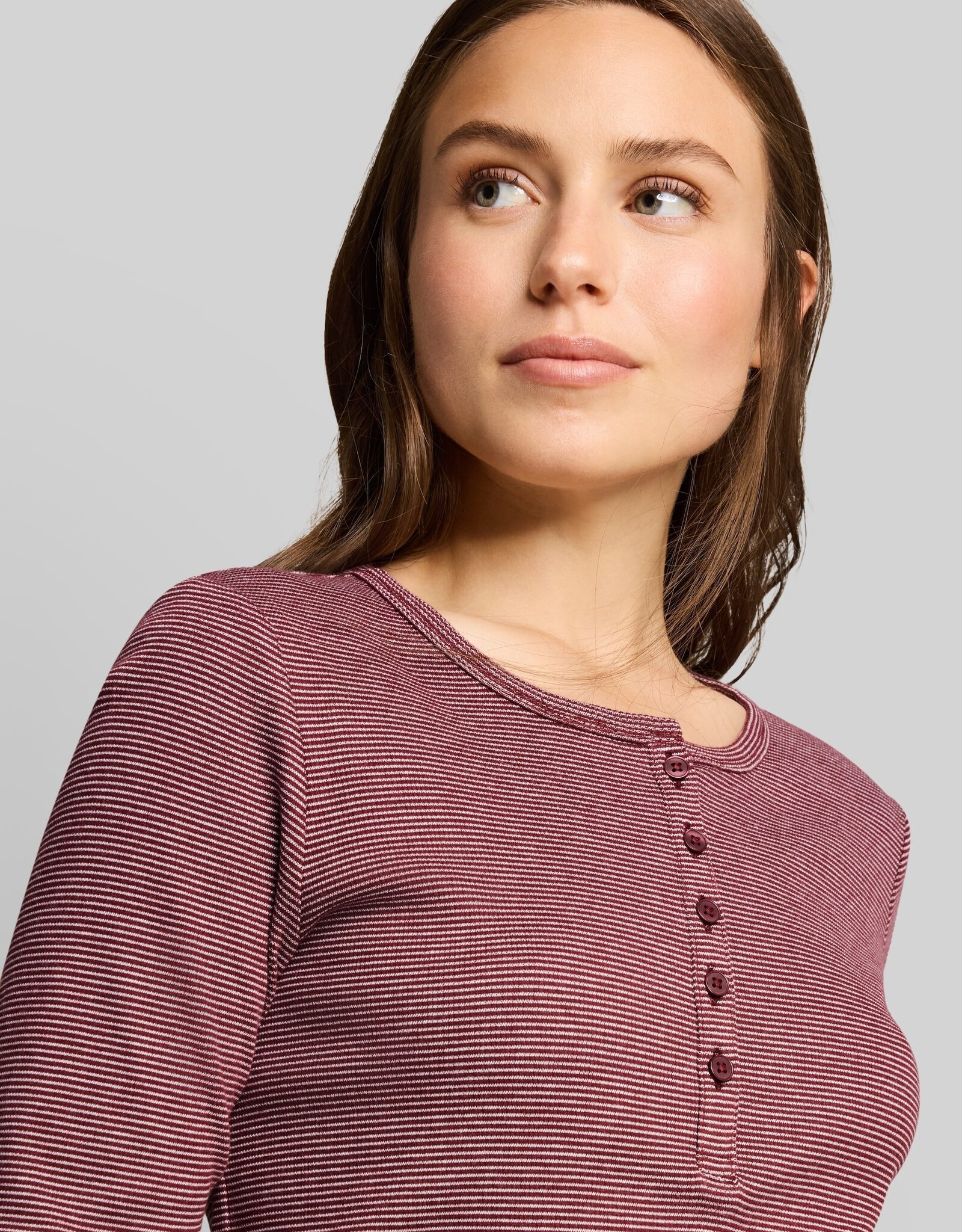 Tom Tailor T-Shirt Henley Rip Top