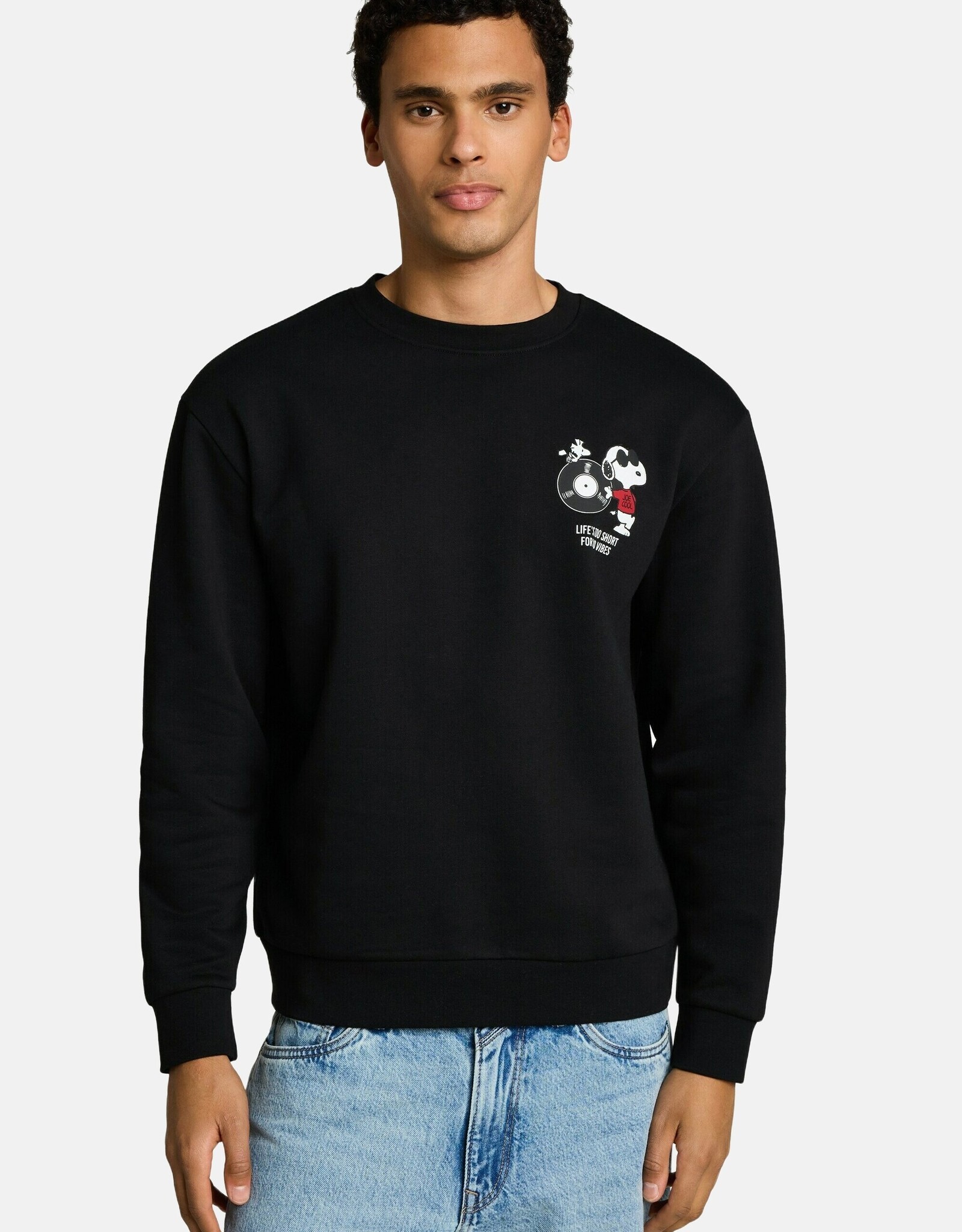 Tom Tailor Mens Relaxed Peanuts Crew Nk Sweatshirt