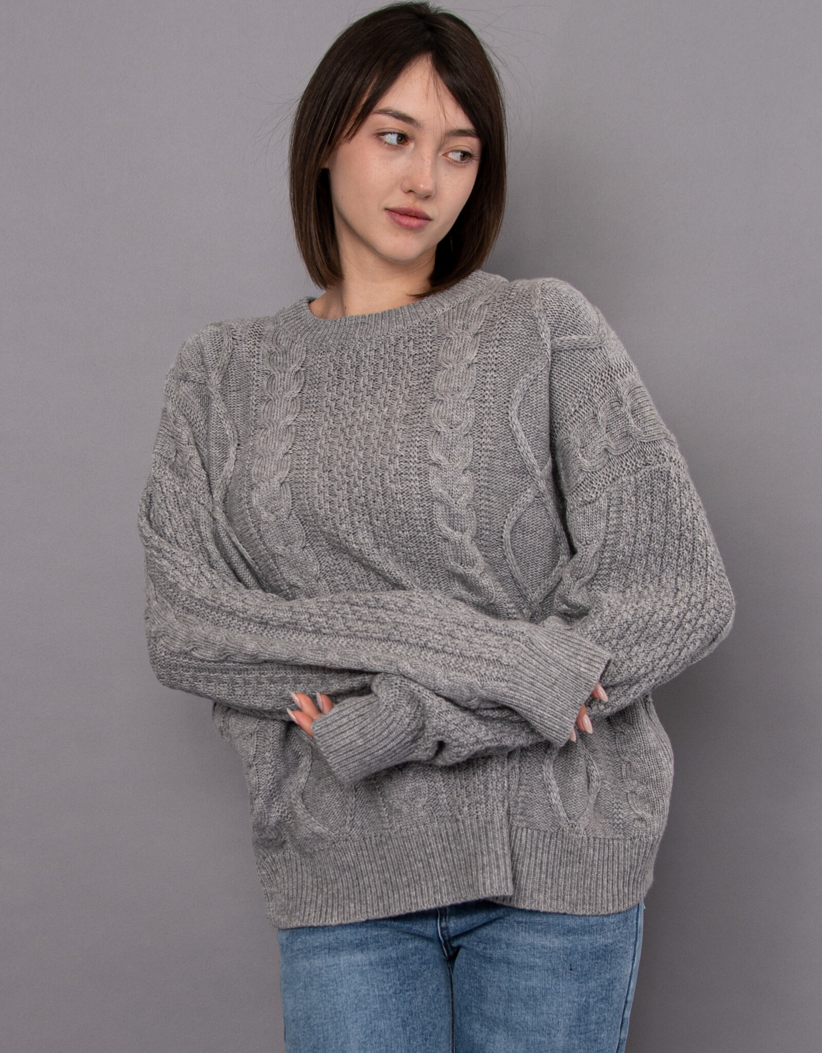 RD Style Estera Cable Front L/S Pullover