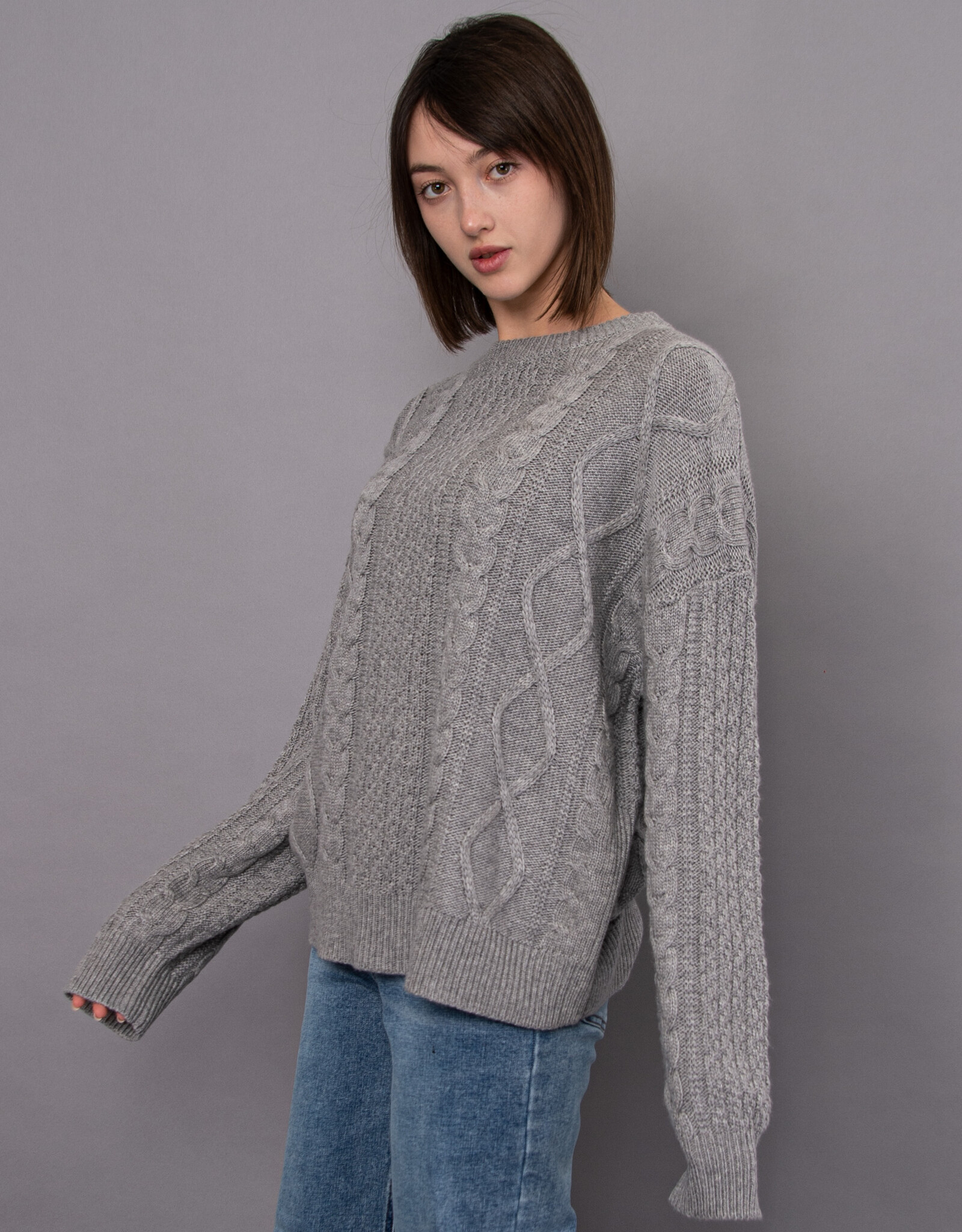 RD Style Estera Cable Front L/S Pullover