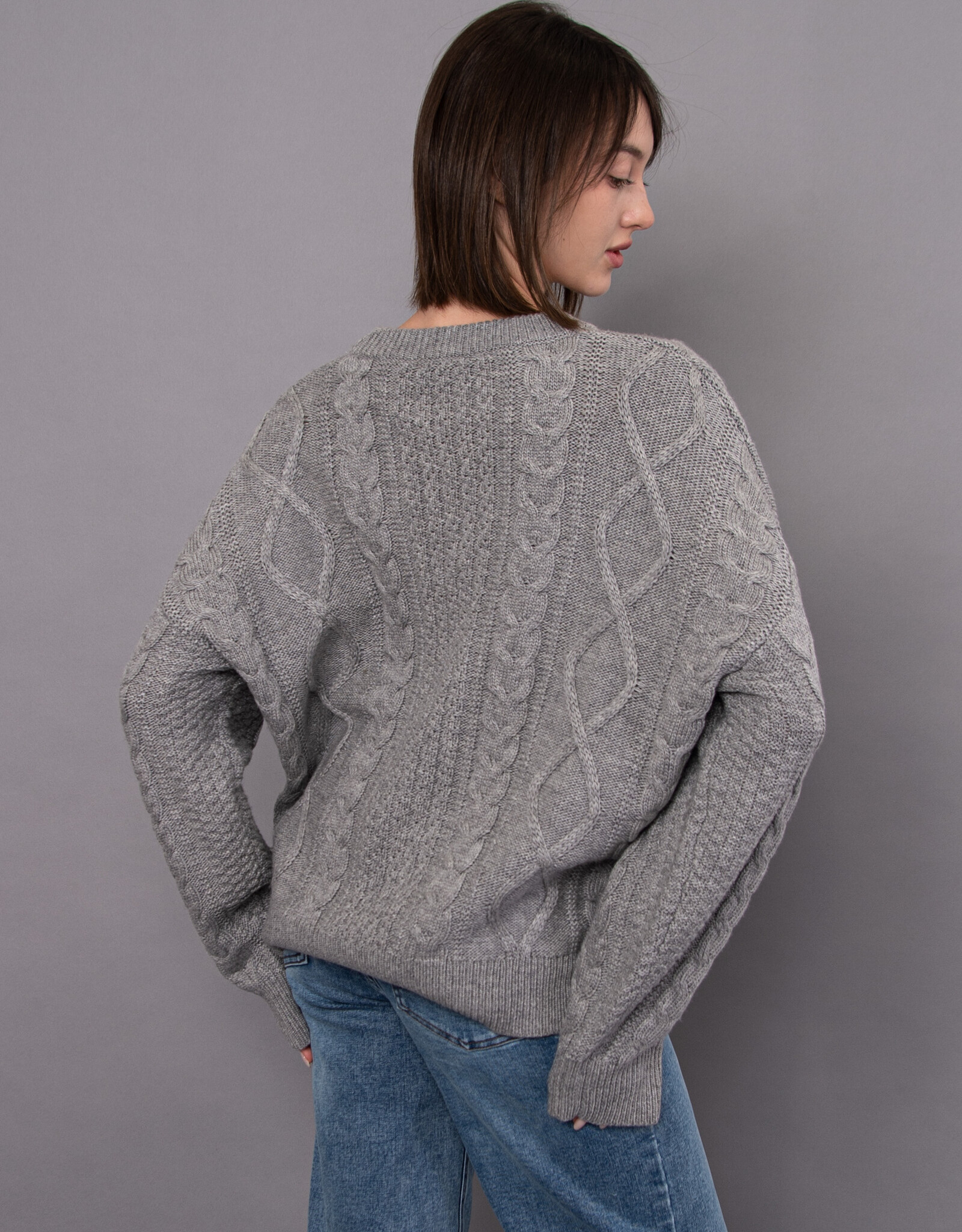 RD Style Estera Cable Front L/S Pullover