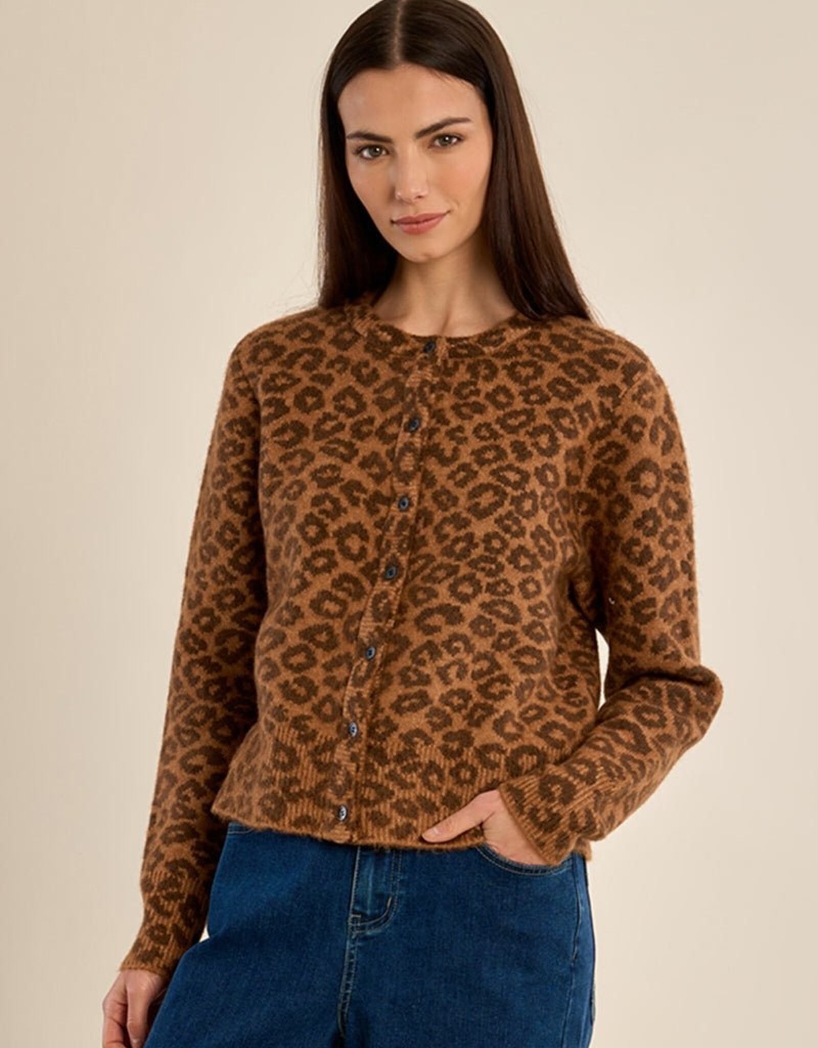 Molly Bracken Animal Print Cardigan