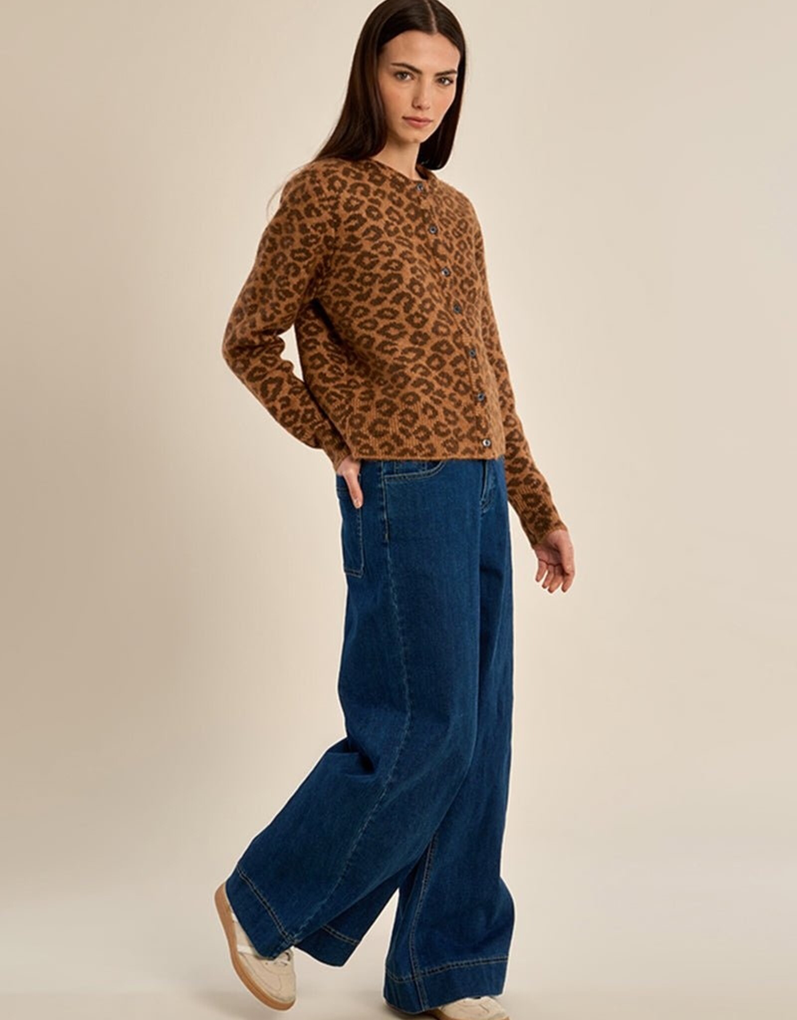 Molly Bracken Animal Print Cardigan