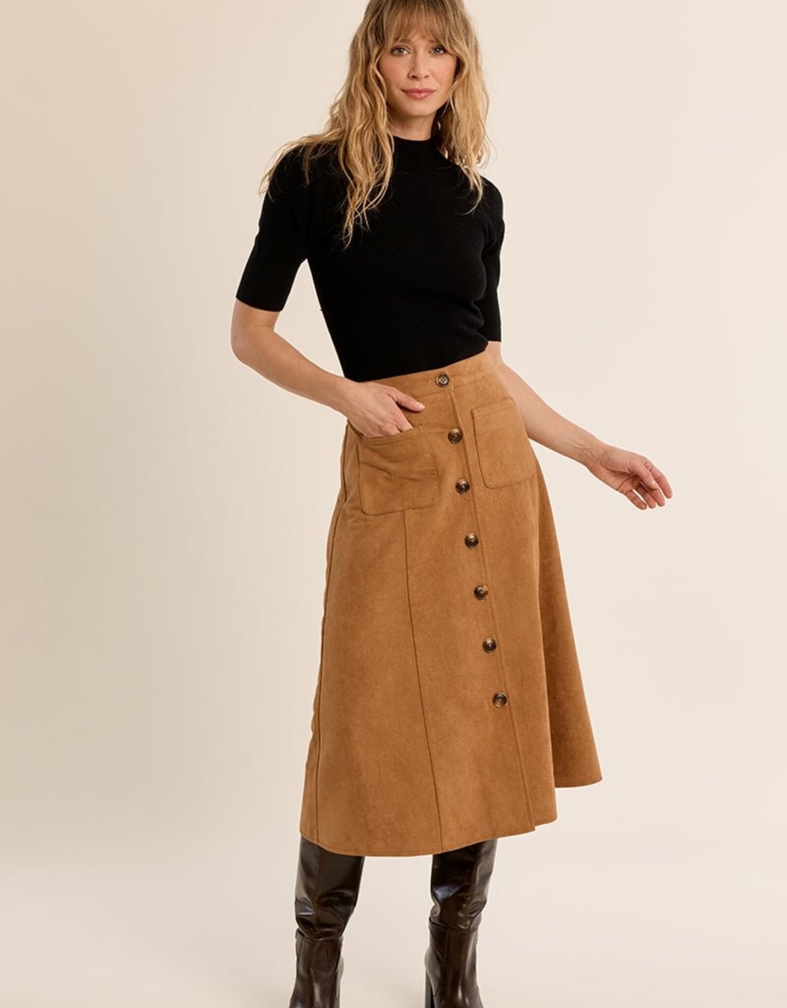 Molly Bracken Button Front Skirt