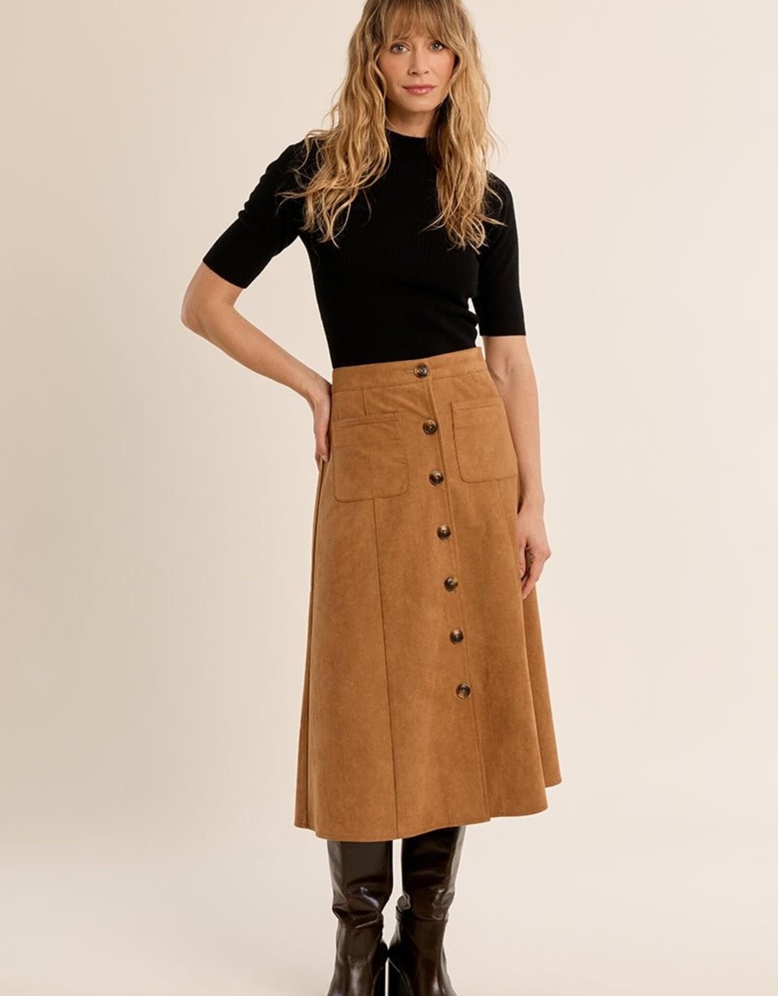 Molly Bracken Button Front Skirt