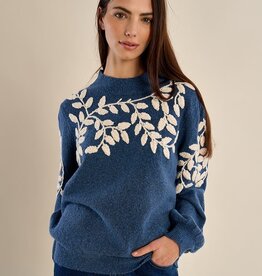 Molly Bracken Shoulder Emb Sweater