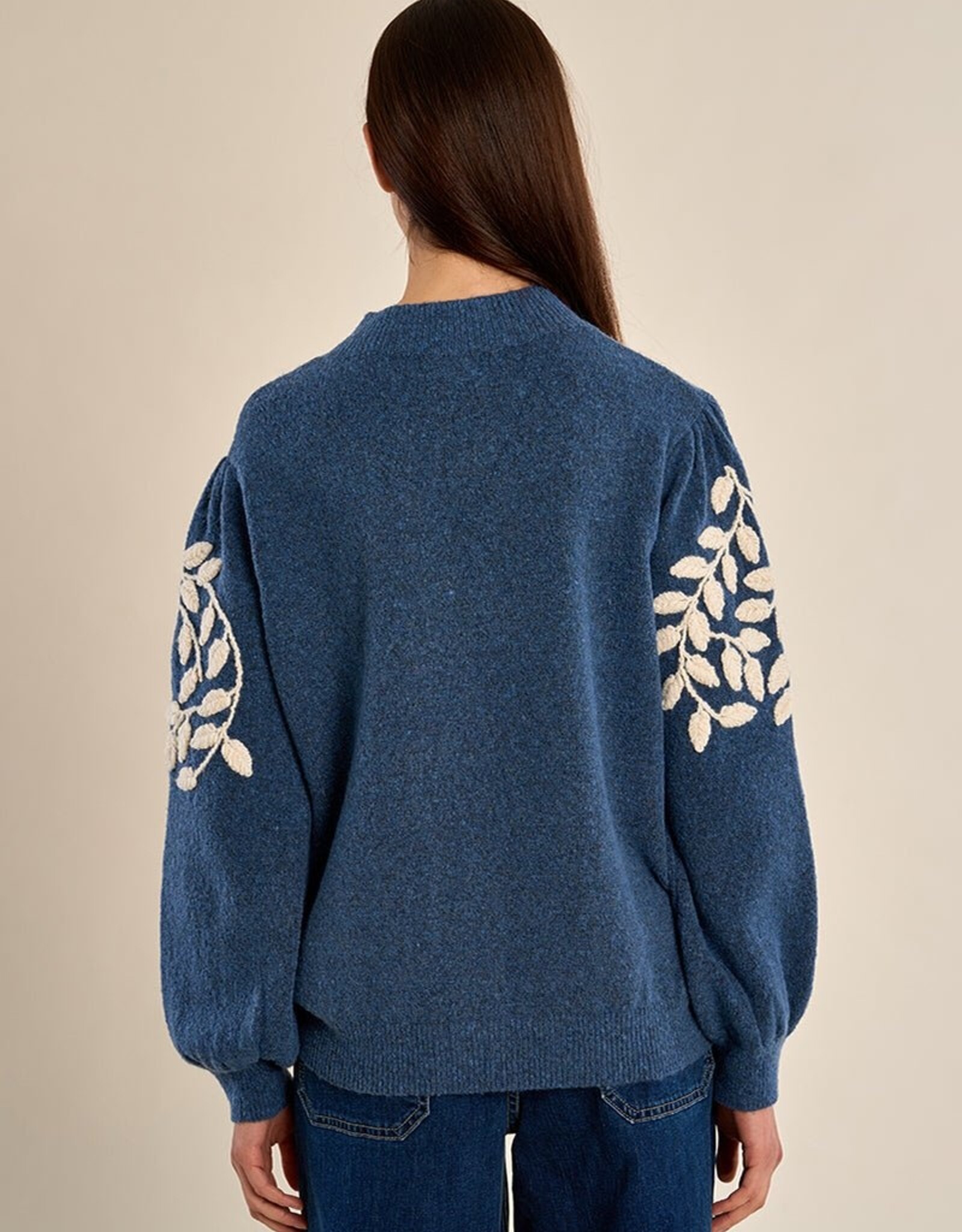Molly Bracken Shoulder Emb Sweater