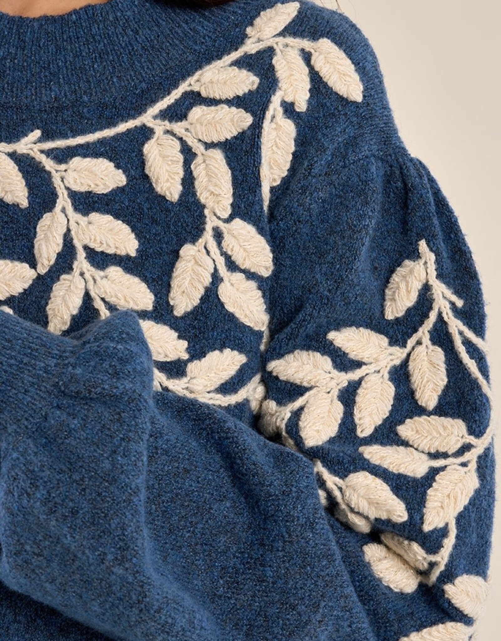 Molly Bracken Shoulder Emb Sweater