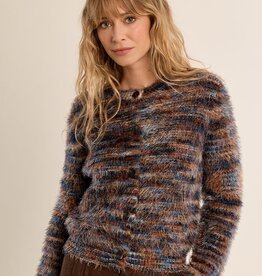 Molly Bracken Striped Fuzzy Sweater