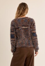 Molly Bracken Striped Fuzzy Sweater