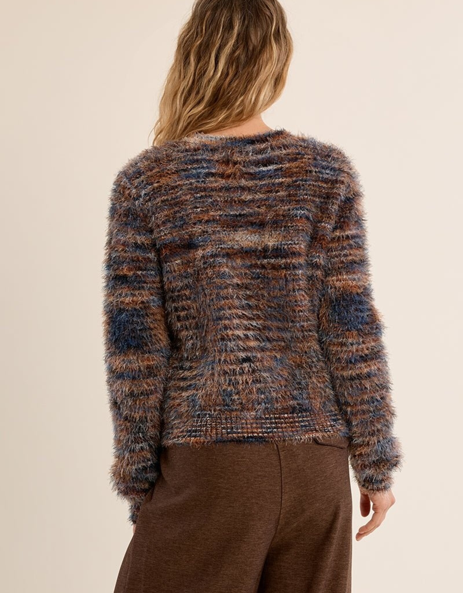Molly Bracken Striped Fuzzy Sweater