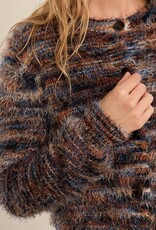 Molly Bracken Striped Fuzzy Sweater