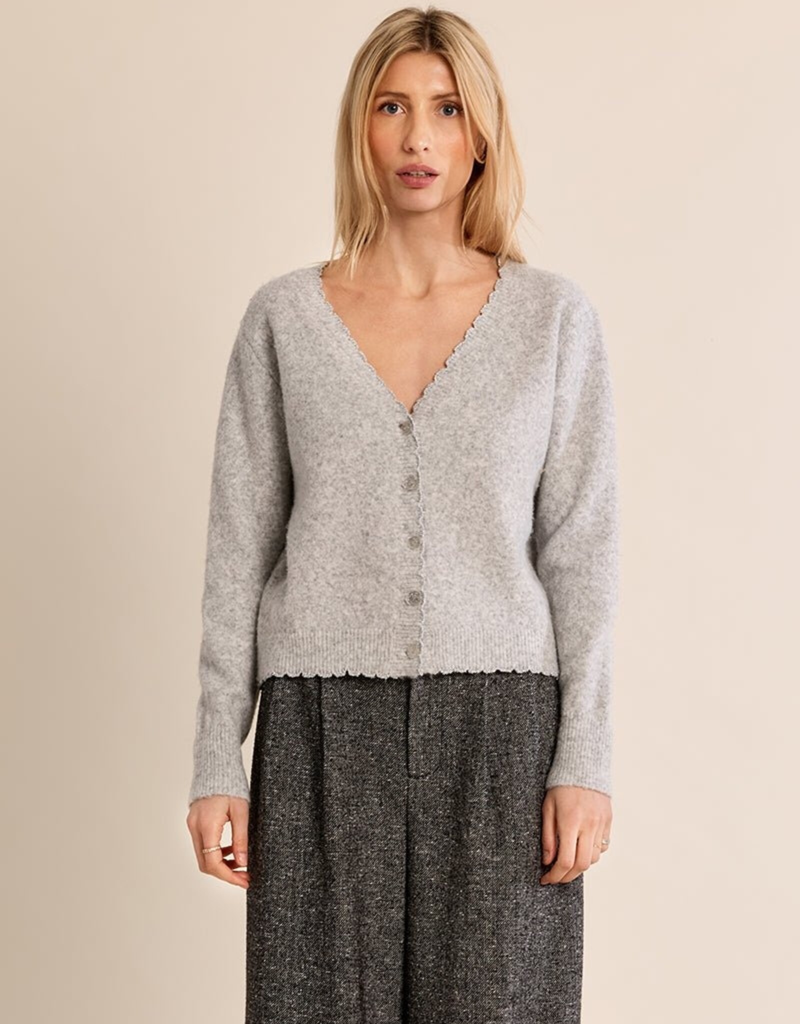 Molly Bracken Scalloped Edge Cardigan