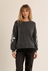 Molly Bracken Emb Sleeve Sweater