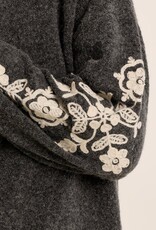 Molly Bracken Emb Sleeve Sweater