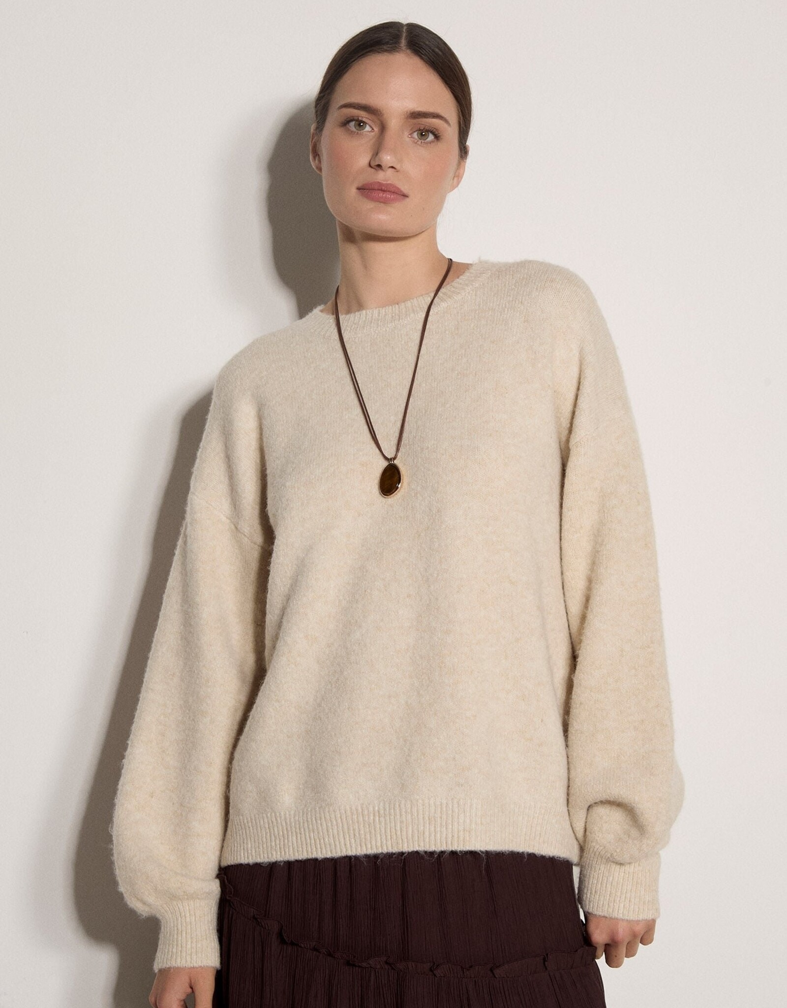Apricot Organza Bow Back Jumper