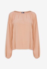 M Made in Italy L/S Pleat Nk Top