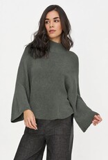 M Made in Italy Mock Nk Wide Sleeve Sweater