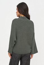 M Made in Italy Mock Nk Wide Sleeve Sweater