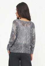 M Made in Italy Snake SKin Print Sweater