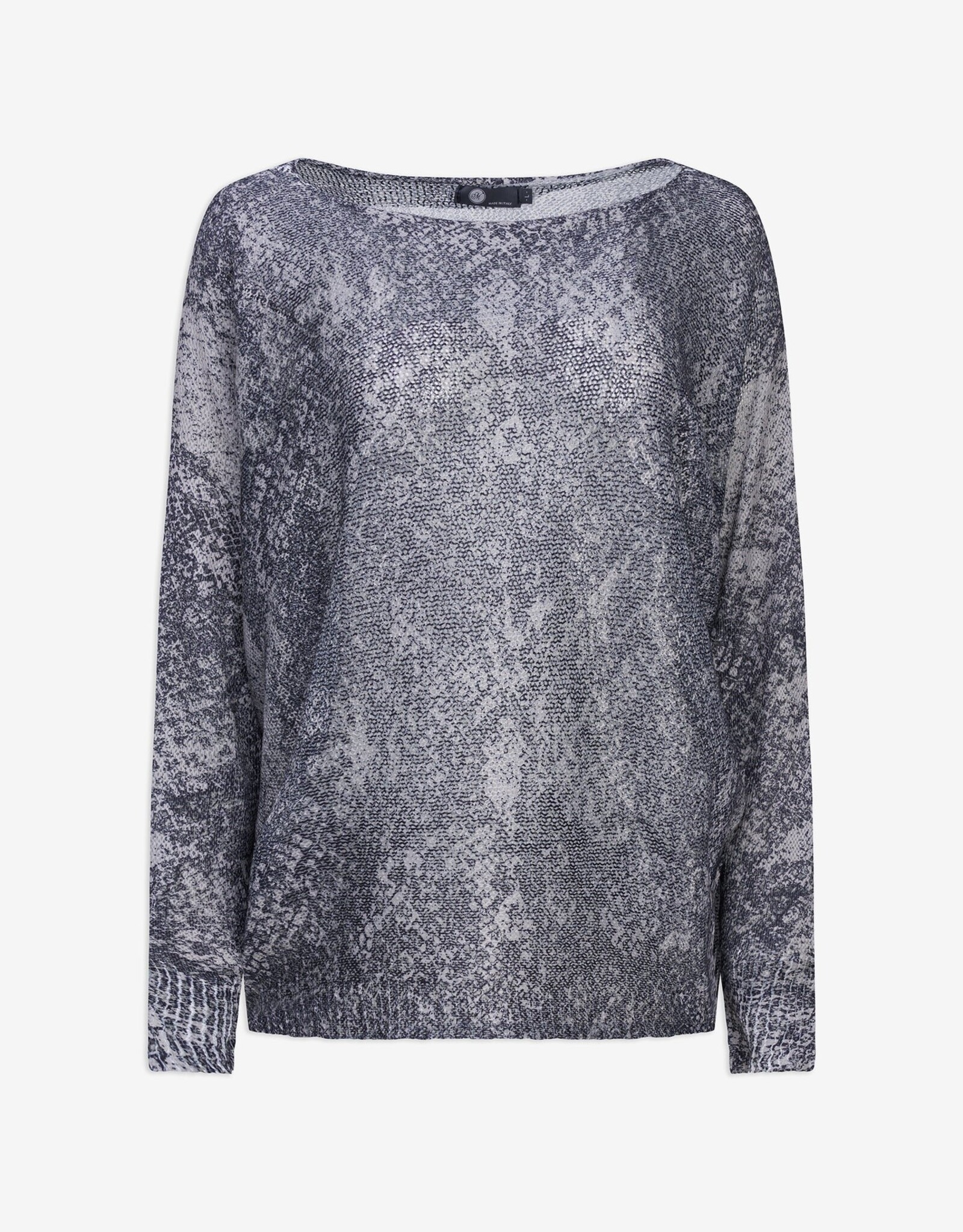 M Made in Italy Snake SKin Print Sweater