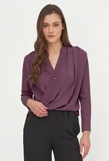 M Made in Italy Back Pleat Wrap Blouse