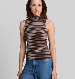 Tom Tailor Rib Striped Print Sless Top