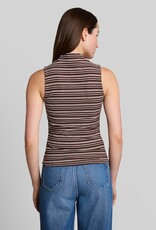 Tom Tailor Rib Striped Print Sless Top