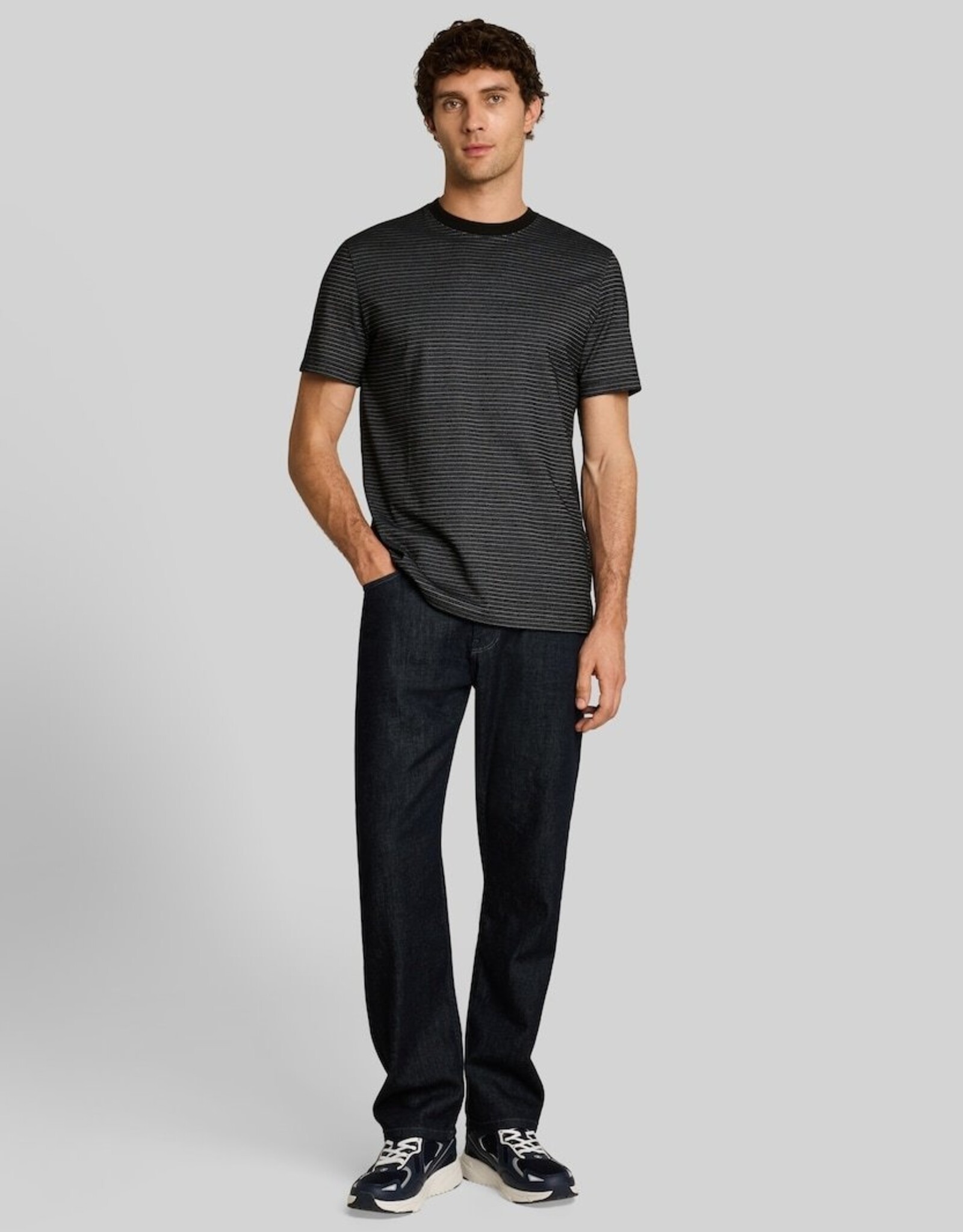 Tom Tailor Mens Melange Stripe T-Shirt