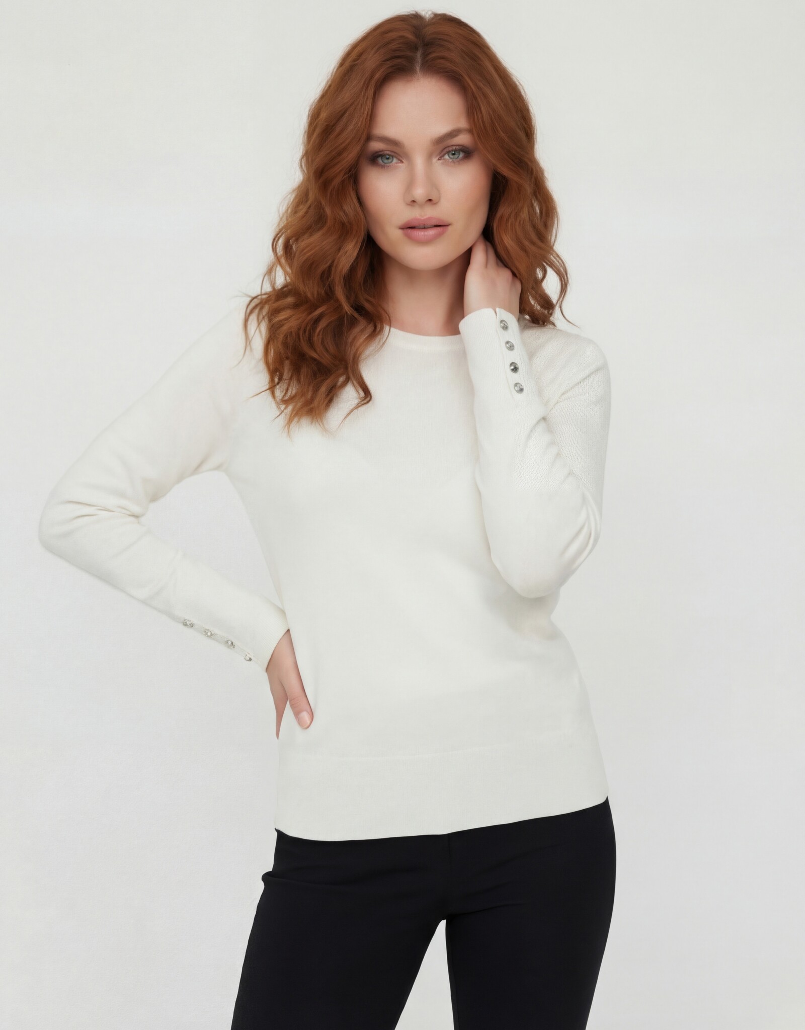 CYC Button Sleeve Light Knit Top