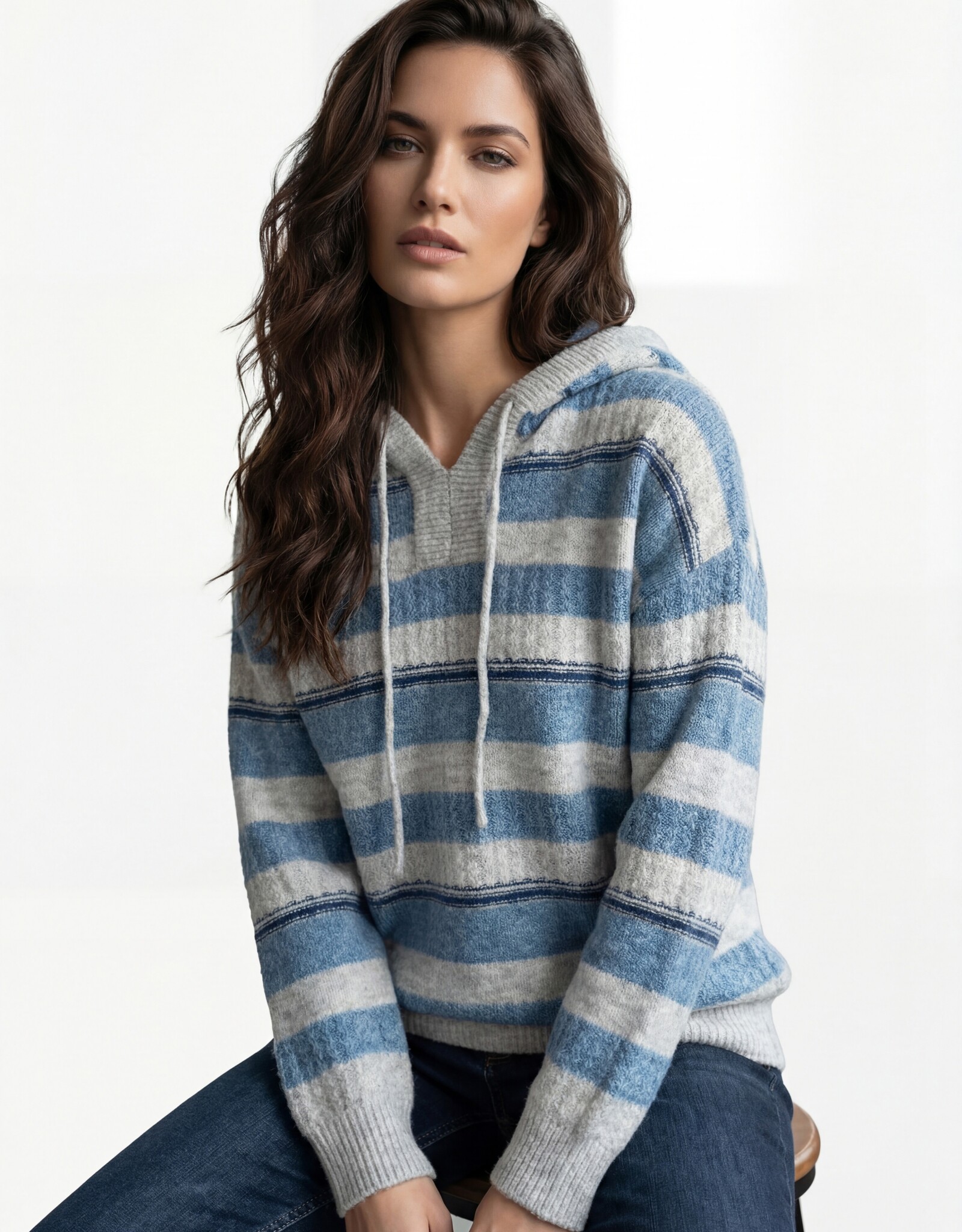 CYC Striped Hooded Sweater
