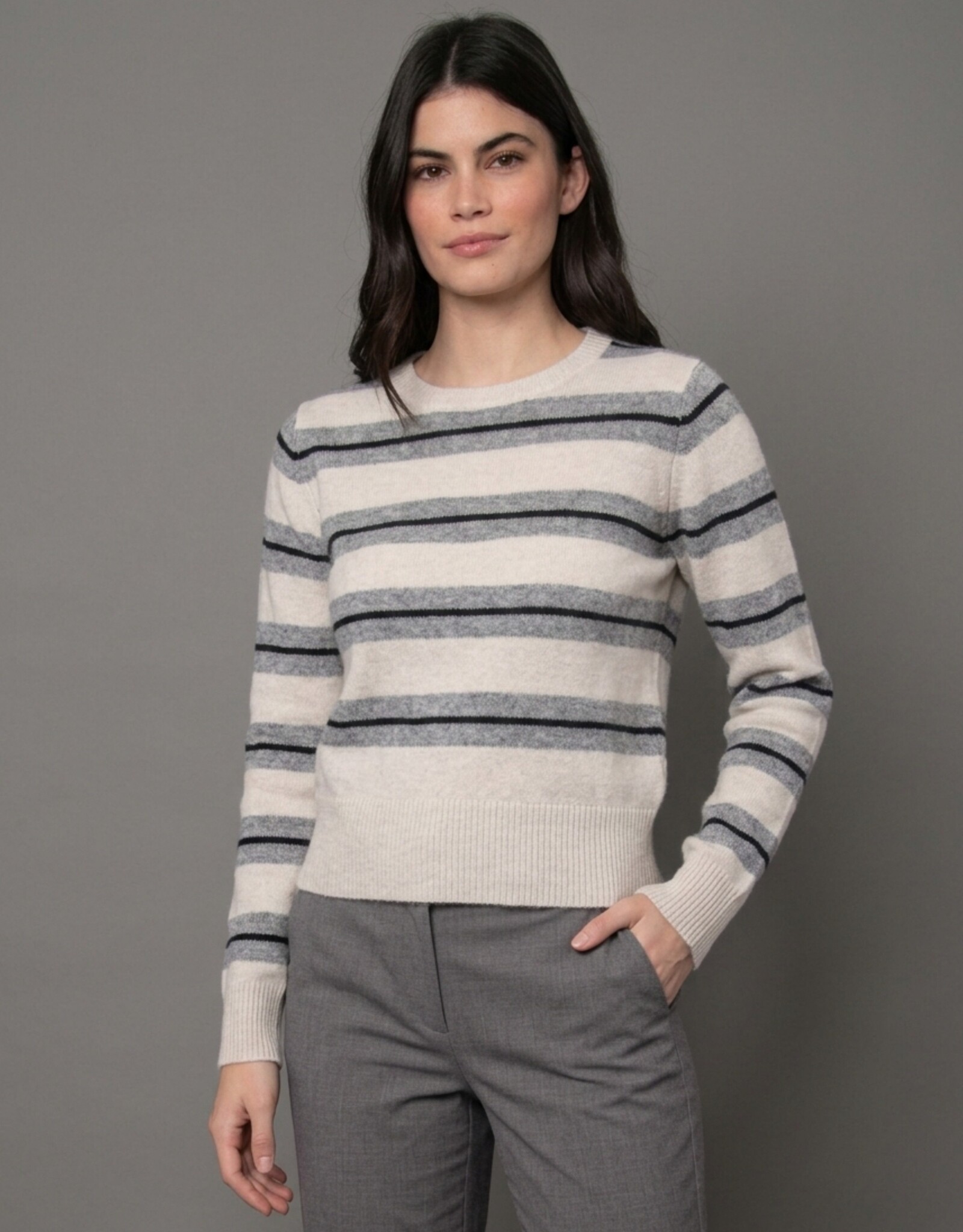 RD Style Kaya Striped Crew Nk Pullover