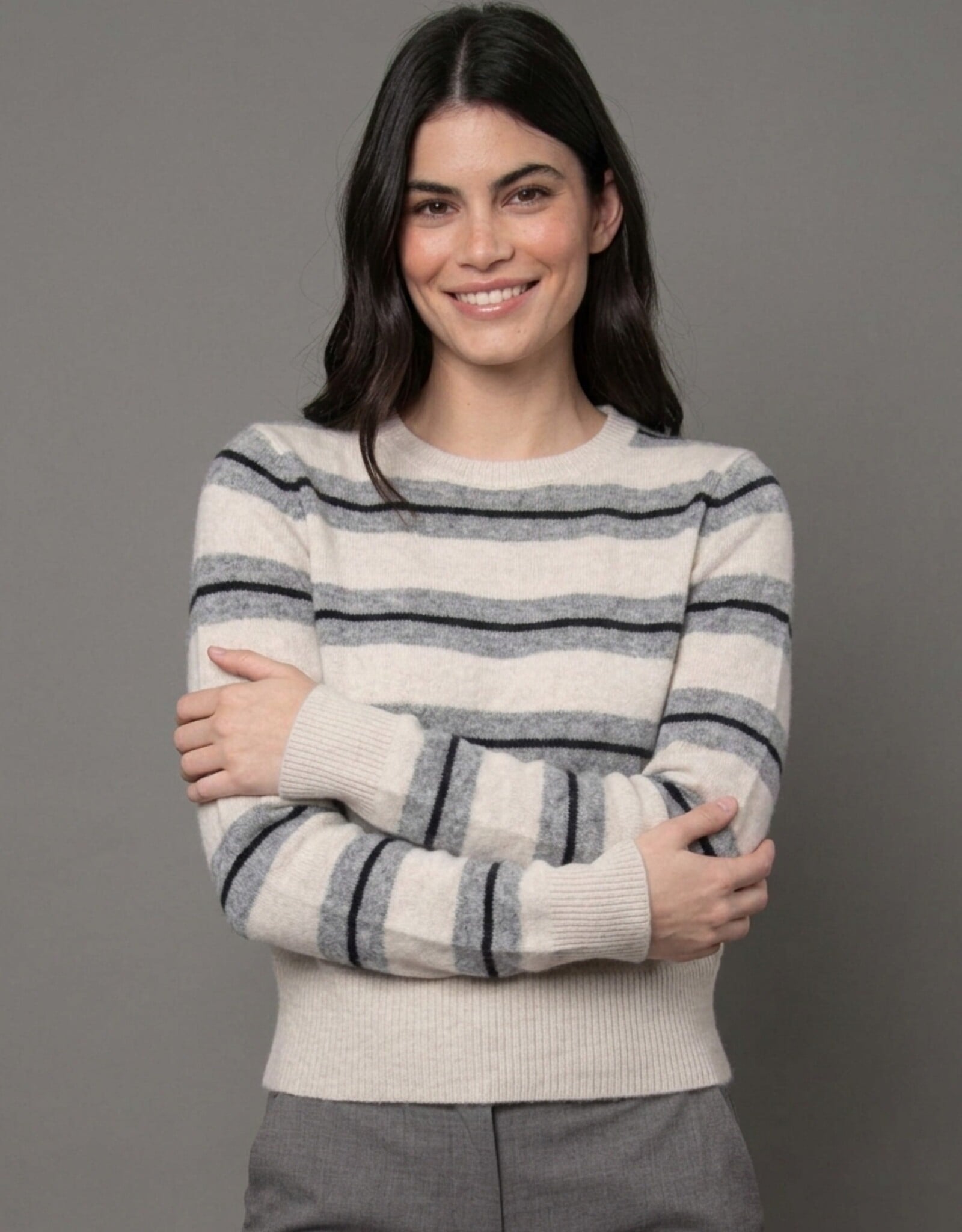RD Style Kaya Striped Crew Nk Pullover