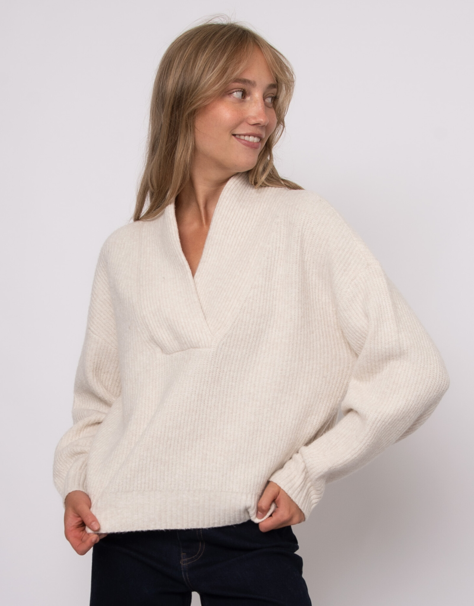 RD Style Quinlan Ribbed Shawl Collar Nk Pullover
