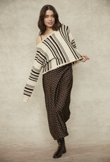 RD Style Jensyn LS Vertical Striped Boat NK Pullover