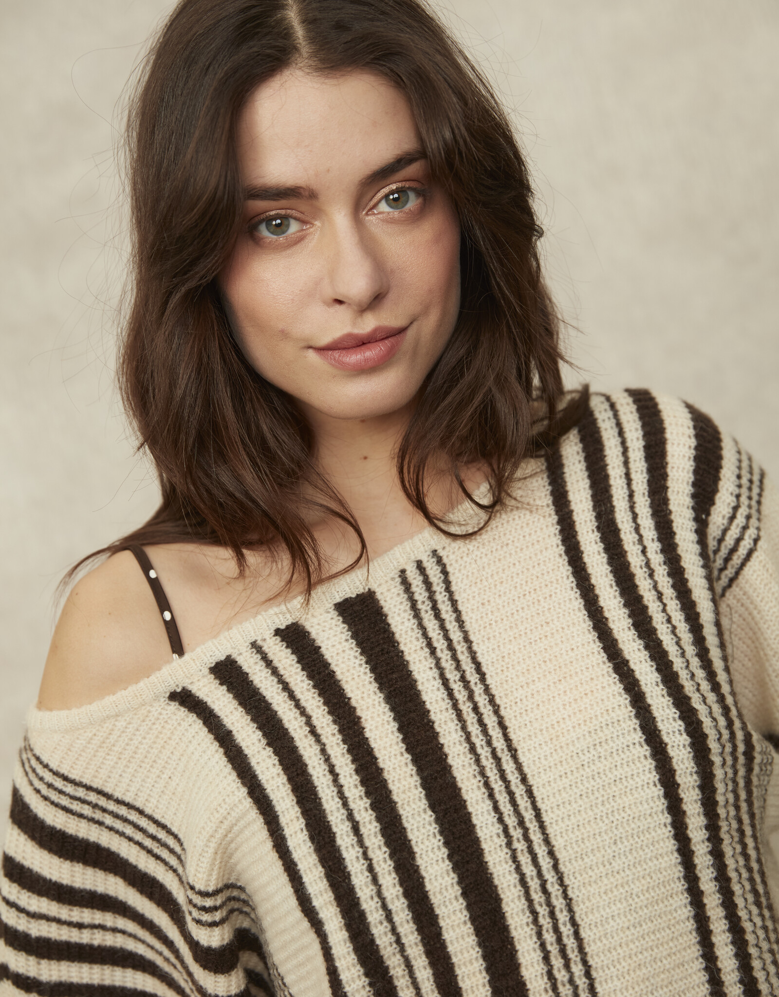 RD Style Jensyn LS Vertical Striped Boat NK Pullover