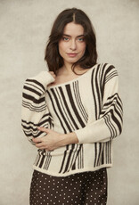 RD Style Jensyn LS Vertical Striped Boat NK Pullover