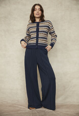 RD Style Nisha Multi Colour Striped Button CrewNK Cardigan