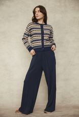 RD Style Nisha Multi Colour Striped Button CrewNK Cardigan