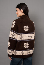 RD Style Saffron Zip Up Cardigan w SnowFlake Design