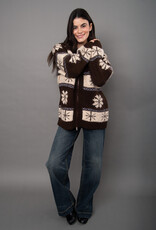 RD Style Saffron Zip Up Cardigan w SnowFlake Design