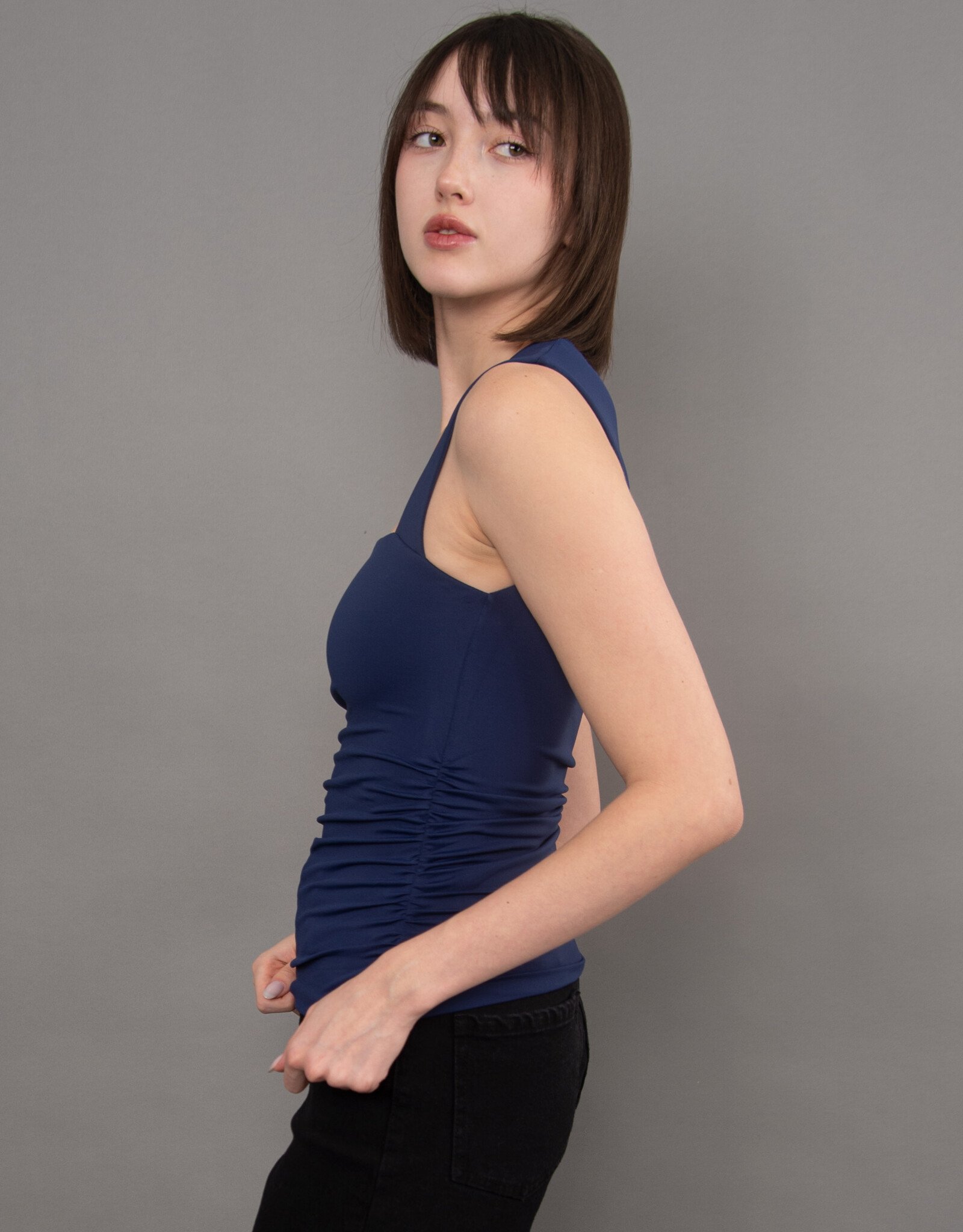 RD Style Davinci Sq Nk Rushed Top