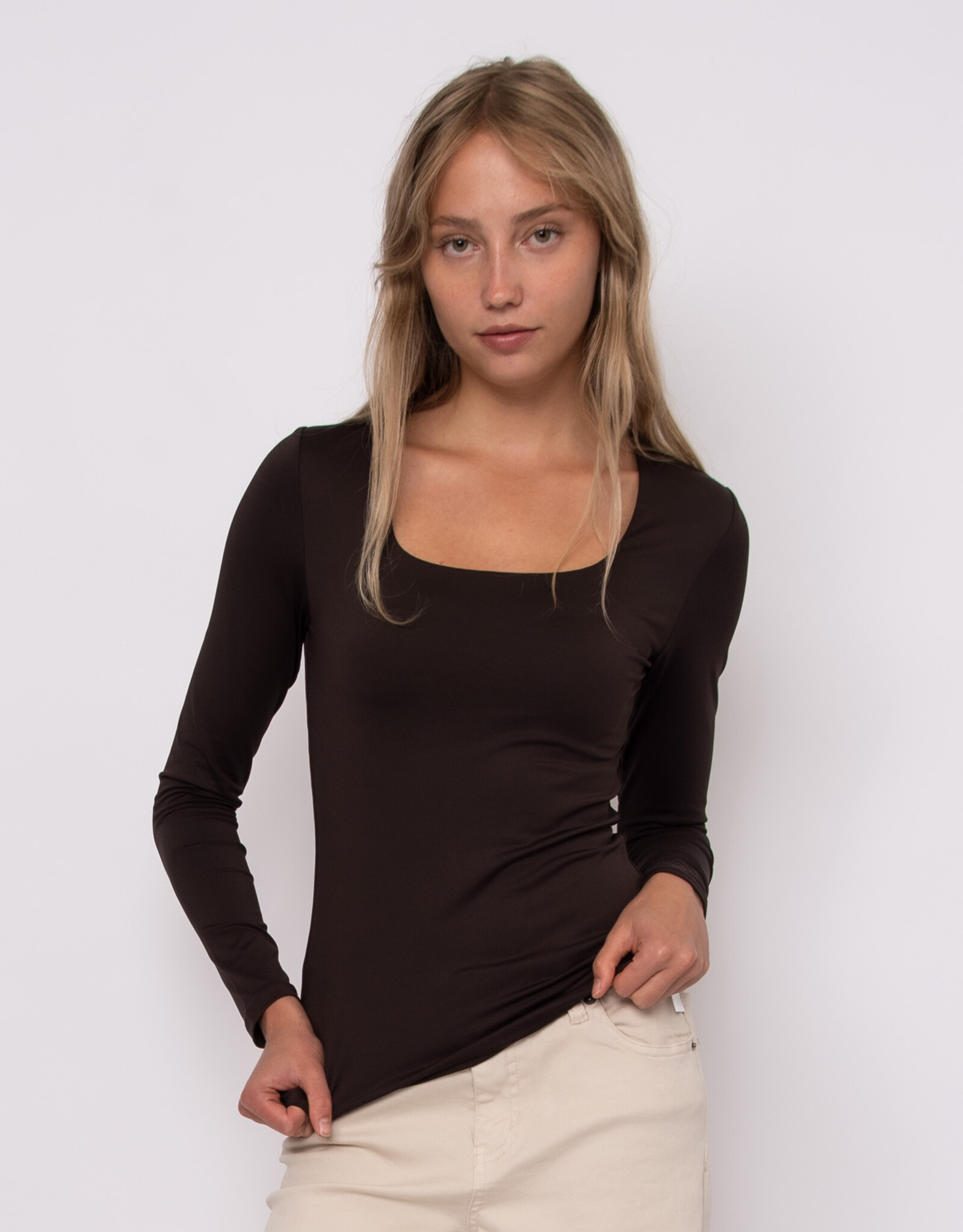 RD Style Mariana LS Scoop Nk Top
