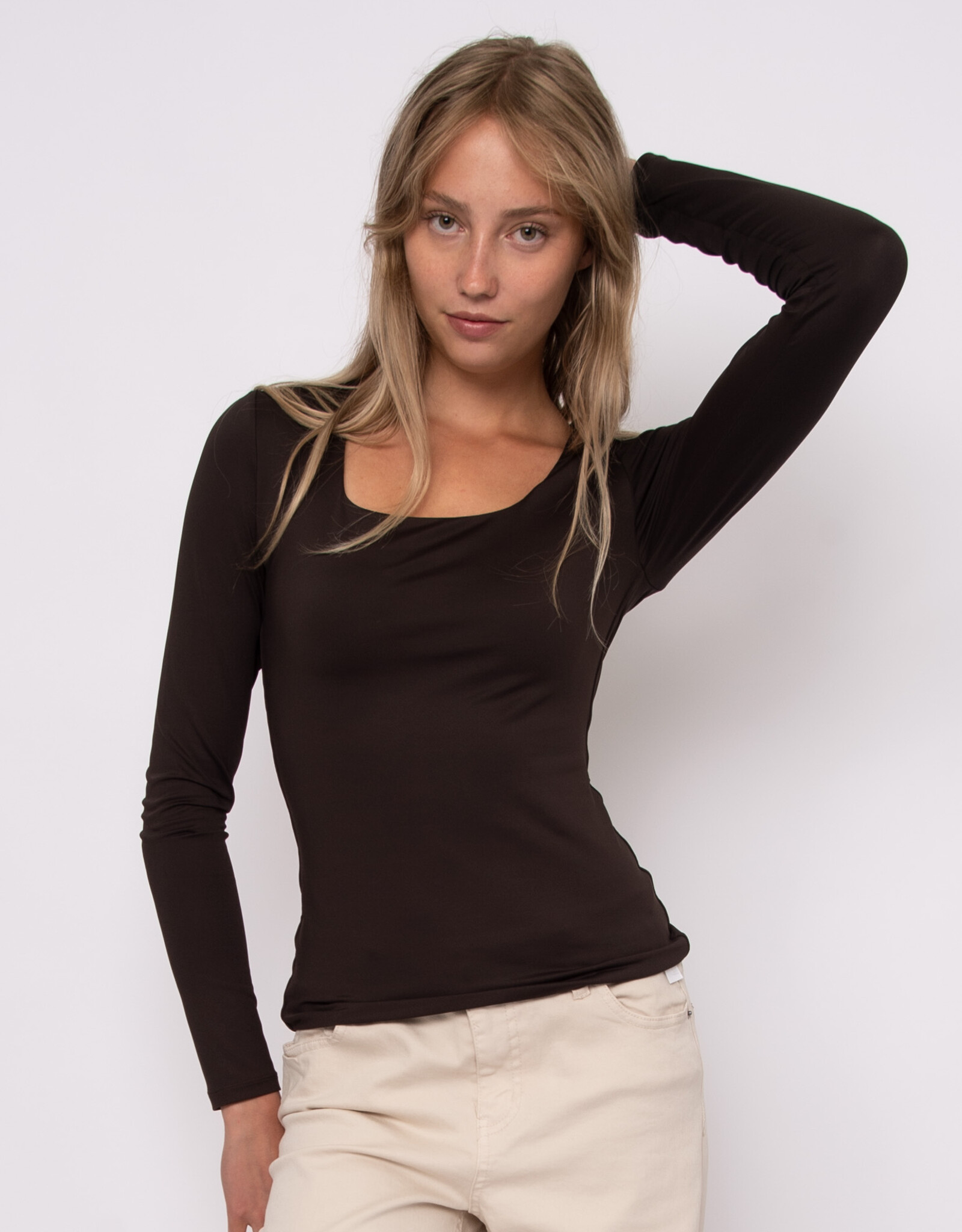 RD Style Mariana LS Scoop Nk Top